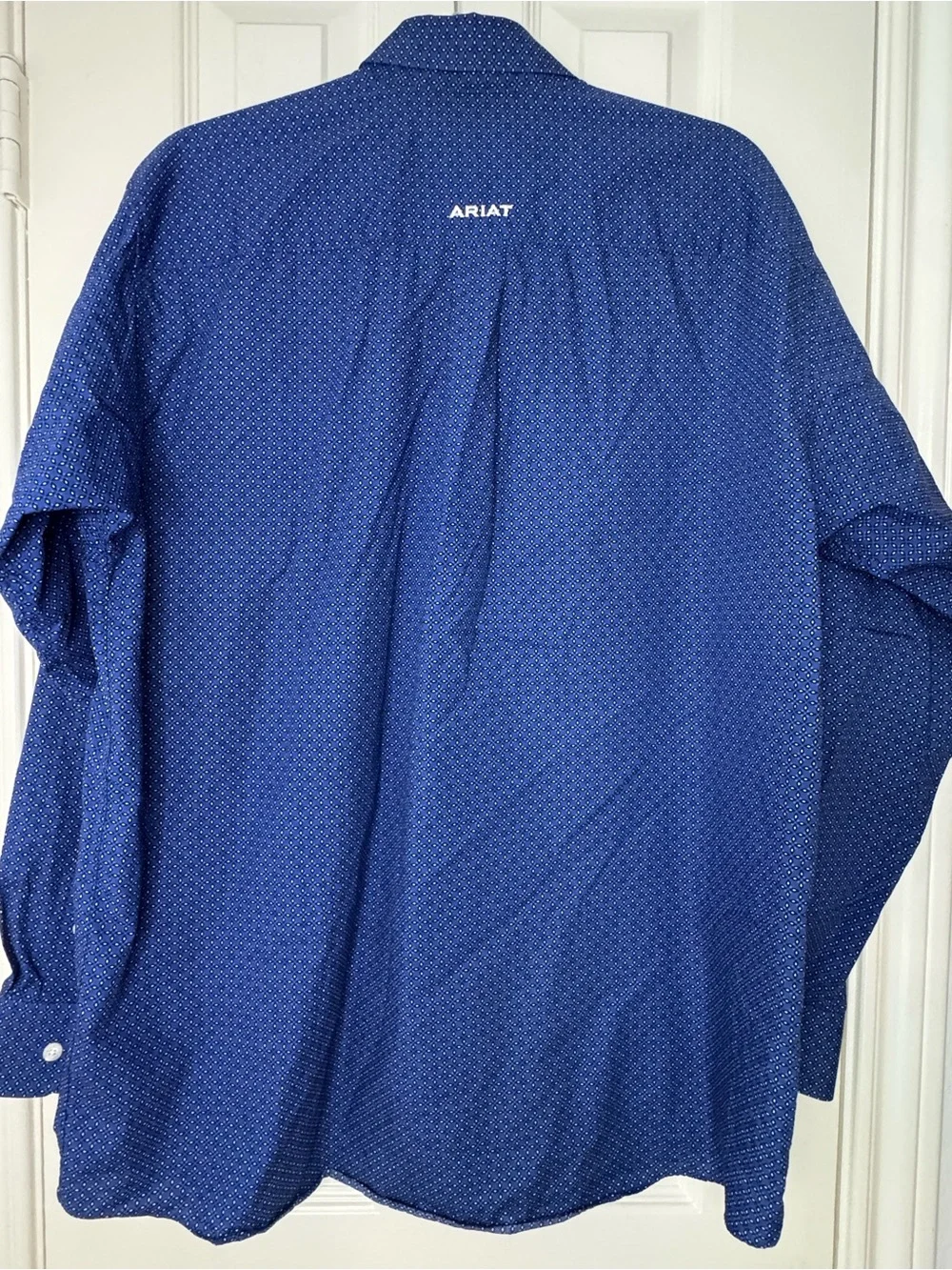Ariat Men's Royal Blue Micro-Print Button-Down Shirt